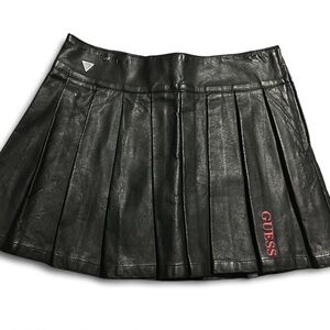GUESS Black Leather Mini Skirt